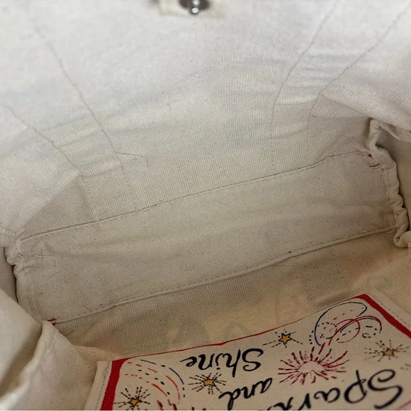 Brighton Red, White, & You Canvas Mini Tote EUC - Picture 8 of 9